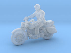 Police Harley Davidson Rider 1:87 HO in Clear Ultra Fine Detail Plastic