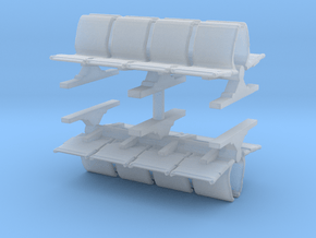 8 Waiting Room Seats (x2) 1/87 in Clear Ultra Fine Detail Plastic