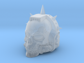 Zealot Skull Helm - Clean 7" scale in Clear Ultra Fine Detail Plastic