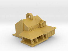 3.75 inch long uncolorized house in Tan Fine Detail Plastic