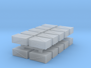 Wooden crates, large size 1/350 (20 pcs.) in Clear Ultra Fine Detail Plastic