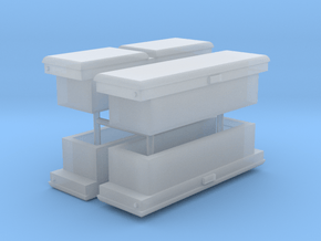 1:64 Truck Toolboxes - Narrow in Clear Ultra Fine Detail Plastic