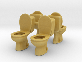 Toilet WC (x4) 1/48 in Tan Fine Detail Plastic