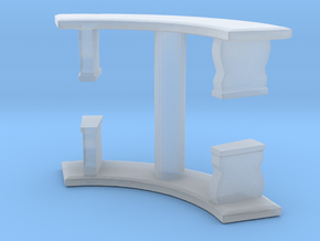 Curved Garden Bench (x2) 1/43 in Clear Ultra Fine Detail Plastic