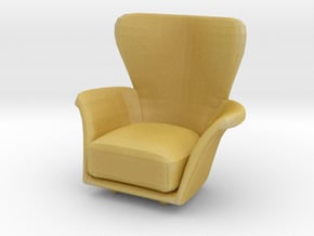 Miniature 1:12 Arcmchair in Tan Fine Detail Plastic