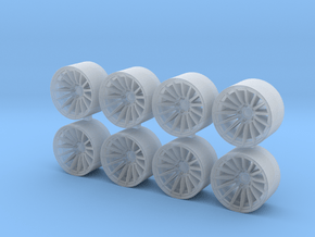 RS05RR 8.15x5 1/64 Scale Wheels in Clear Ultra Fine Detail Plastic