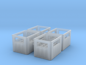 Bottle Crate (4 pieces) 1/35 in Clear Ultra Fine Detail Plastic