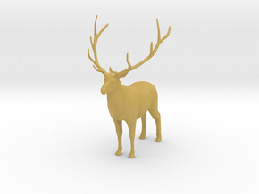 Plastic Male Elk v1 1:64-S 25mm in Tan Fine Detail Plastic