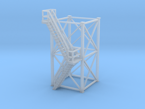 'N Scale' - 10'x10'x20' Tower With Outside Stairs in Clear Ultra Fine Detail Plastic