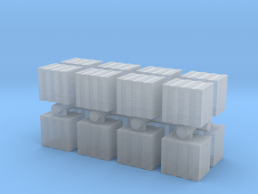 Concrete Bricks Pile (x16) 1/160 in Clear Ultra Fine Detail Plastic