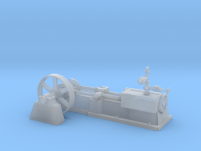 Horizontal steam engine in Clear Ultra Fine Detail Plastic