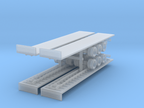 Flatbed Trailer (x4) 1/400 in Clear Ultra Fine Detail Plastic