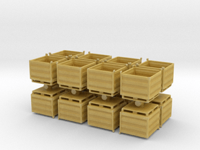 Palletbox Container (x16) 1/220 in Tan Fine Detail Plastic