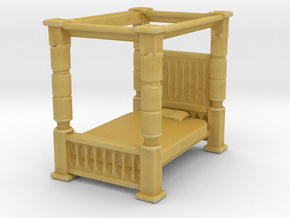 Four Poster Bed 1/120 in Tan Fine Detail Plastic