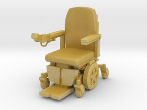 Wheelchair 03a. 1:24 Scale. in Tan Fine Detail Plastic