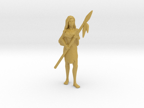 Pocahontas Warrior Princess miniature fantasy rpg in Tan Fine Detail Plastic