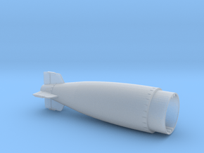Torpedo mk8 16th tail in Clear Ultra Fine Detail Plastic