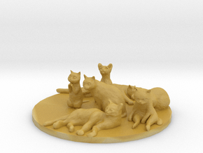 1/87 Cats Different Poses Collection in Tan Fine Detail Plastic