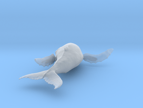 Humpback Whale 1:72 Breaching Female 1 in Clear Ultra Fine Detail Plastic