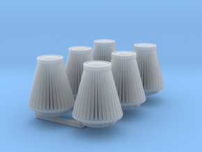 cone filters 1/25 x6 in Clear Ultra Fine Detail Plastic