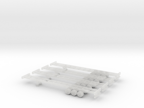53 foot Container Chassis - Set of 4 - Z scale in Clear Ultra Fine Detail Plastic