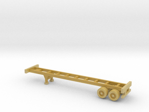 40 foot Container Chassis - Z scale in Gray Fine Detail Plastic