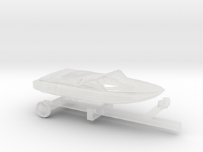 Covered Pleasure Boat - Z scale in Clear Ultra Fine Detail Plastic