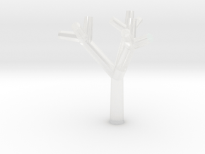 Test Tree - Zscale - 0.5 inch in Clear Ultra Fine Detail Plastic