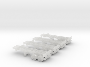 20 foot Container Chassis - Set of 4 - Zscale in Clear Ultra Fine Detail Plastic