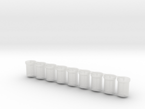 Concrete Pipes - 6 foot - Z scale in Clear Ultra Fine Detail Plastic