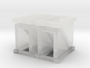 Subway Stairs - set of 4 - Z scale in Clear Ultra Fine Detail Plastic