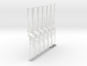 Crossing Gate set of 12 - N Scale in Clear Ultra Fine Detail Plastic