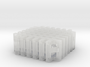 Milkcans - set of 36 - Zscale in Clear Ultra Fine Detail Plastic