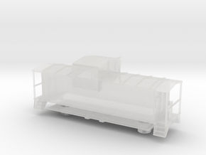Caboose - Riding Platform - Zscale in Clear Ultra Fine Detail Plastic