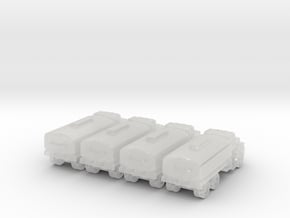 Mack Water Tanker - Set of 4 - Zscale in Clear Ultra Fine Detail Plastic
