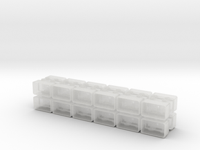 Ore Cart - Set of 24 - NN3scale in Clear Ultra Fine Detail Plastic