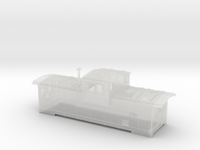 DMIR Caboose Modern (no floor) - Nscale in Clear Ultra Fine Detail Plastic