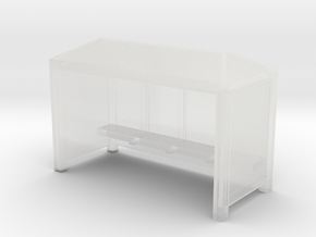 Bus Stop Shelter - Zscale in Clear Ultra Fine Detail Plastic