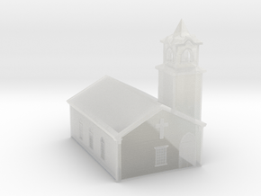 Country Church - Zscale in Clear Ultra Fine Detail Plastic