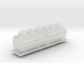 Six Dome Tank Car - Zscale in Clear Ultra Fine Detail Plastic