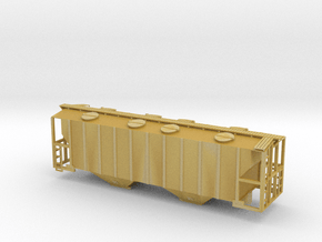 100 Ton Two Bay Covered Hopper - Nscale in Gray Fine Detail Plastic