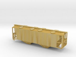 100ton Two Bay Covered Hopper WSF - Nscale in Tan Fine Detail Plastic