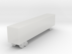 53 Foot Box Trailer - Nscale in Clear Ultra Fine Detail Plastic