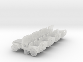 Jeep - Set of 4 - Zscale in Clear Ultra Fine Detail Plastic