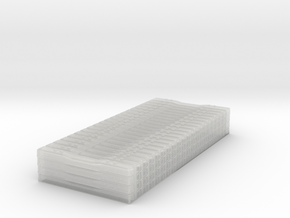 Concrete Tie Load Block - HOScale in Clear Ultra Fine Detail Plastic