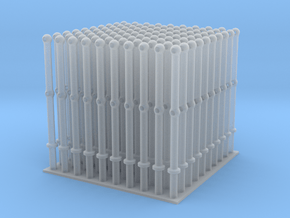 Stanchions - set of 100 - HOscale in Clear Ultra Fine Detail Plastic
