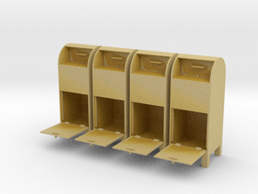 USPO Mail Collection Box - set of 4 - 1:35scale in Tan Fine Detail Plastic