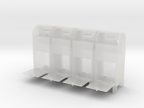USPO Mail Collection Box - set of 4 - 1:35scale in Clear Ultra Fine Detail Plastic