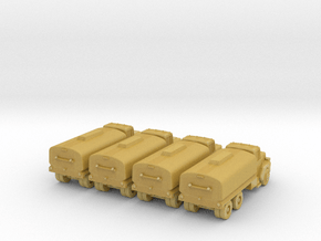 Mack Tanker - Set of 4 - 1:200scale in Tan Fine Detail Plastic