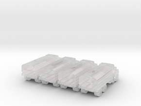 Mack Tanker - Set of 4 - 1:200scale in Clear Ultra Fine Detail Plastic